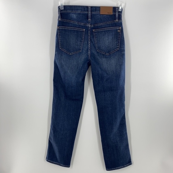 MADEWELL HIGH WAIST ANKLE STOVEPIPE JEANS SIZE 24 DARK WASH - Picture 2 of 7
